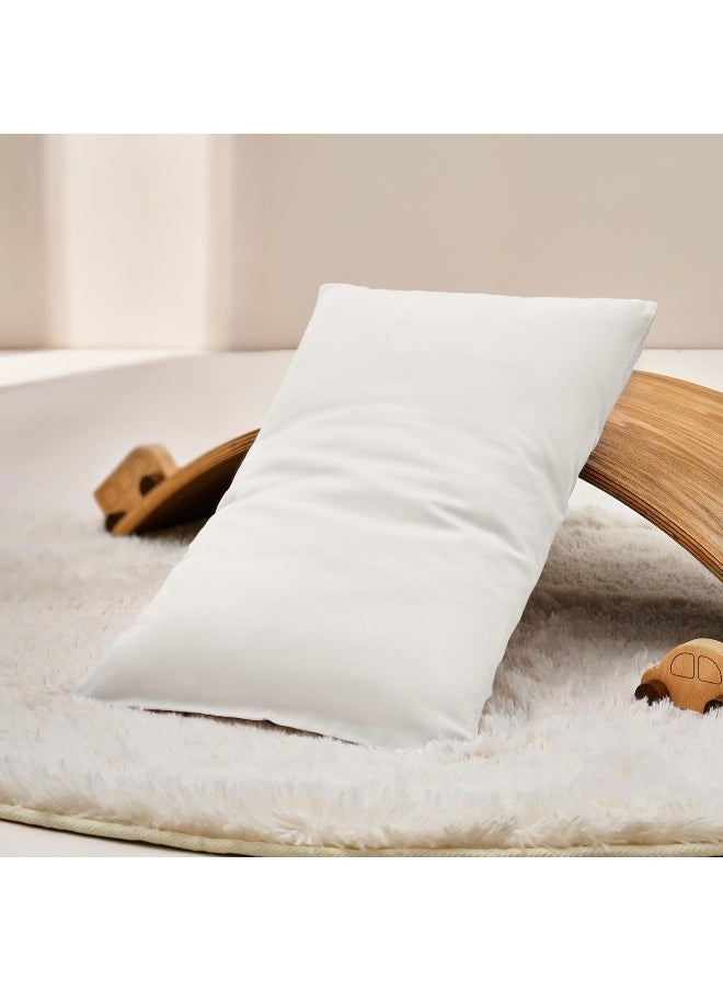 TILLYOU - TILLYOU Cotton Collection Soft Toddler Pillowcases Set of 2, 14x20 - Fits Pillows Sized 12x16, 13x18 or 14x19, Machine Washable Travel Pillow Case Cover with Envelope Closure, White - Image 1