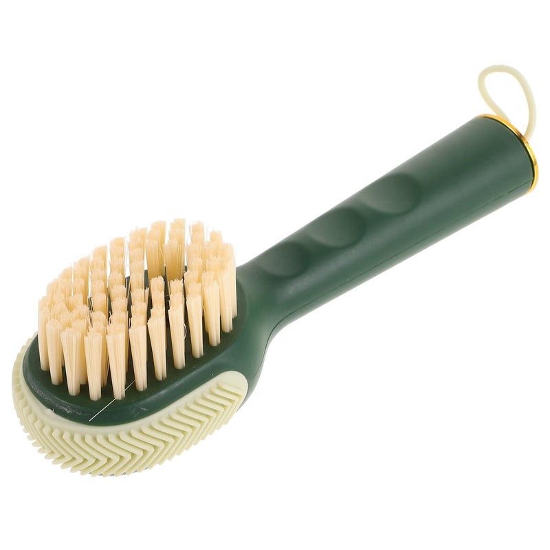 Multifunctional Shoe Cleaner Brush With Liquid Dispenser Soft Bristle For Wet And Dry Use Green - Image 2