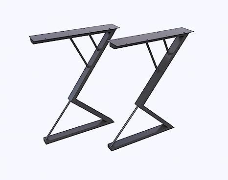 ZITONIOM ZITONIOM 28 inch Metal Table Legs Heavy Duty Industrial Table Base Black Metal Furniture Legs Modern Dining Coffee Table Legs DIY Desk Legs Set of 2 only Legs 28 H20 L354 W inch 71519Cm  - Image 1