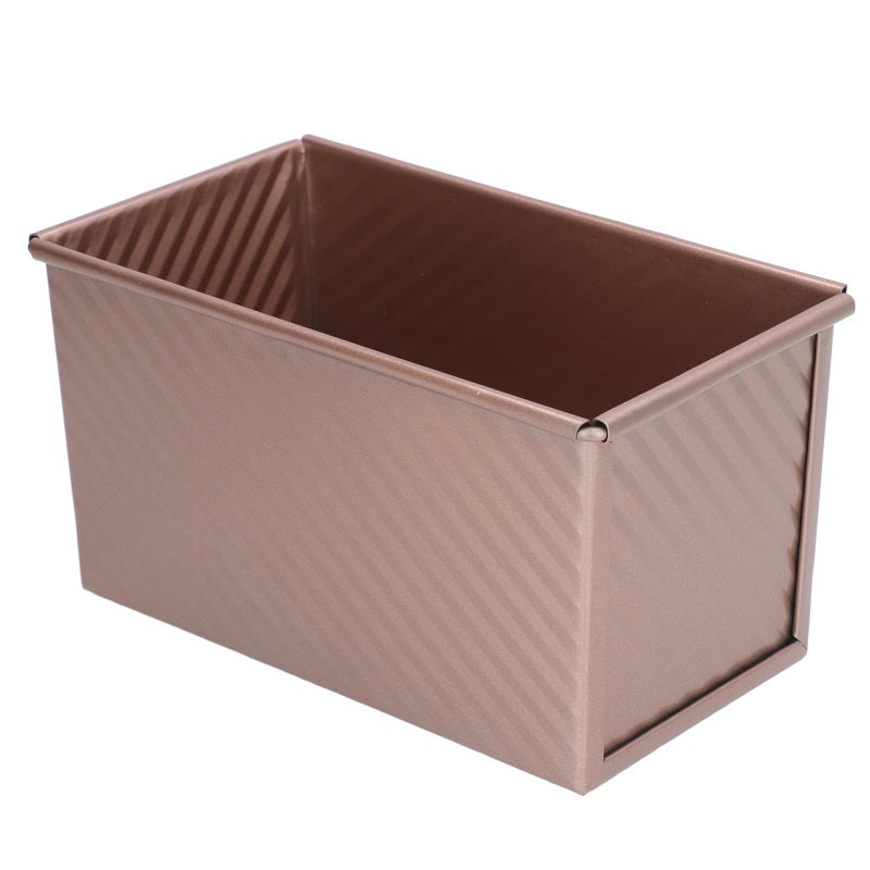 Bread Baking Pan: Golden Carbon Steel Mold With Food Grade Non-Stick Coating - Safe Edge Design Wavy Grain Vent Bread Bakeware Mold for Home Bakery Kitchen Use - Image 4