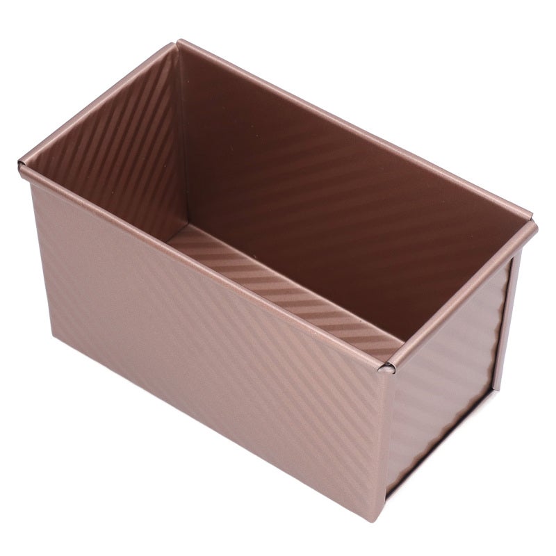Bread Baking Pan: Golden Carbon Steel Mold With Food Grade Non-Stick Coating - Safe Edge Design Wavy Grain Vent Bread Bakeware Mold for Home Bakery Kitchen Use - Image 2