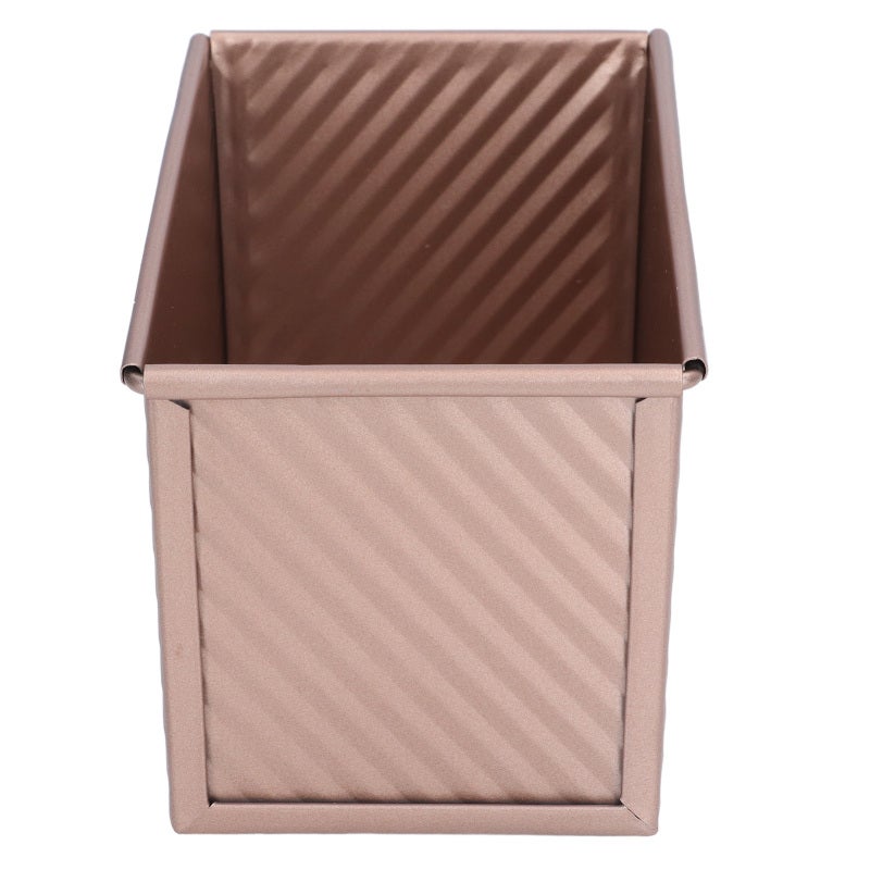 Bread Baking Pan: Golden Carbon Steel Mold With Food Grade Non-Stick Coating - Safe Edge Design Wavy Grain Vent Bread Bakeware Mold for Home Bakery Kitchen Use - Image 5