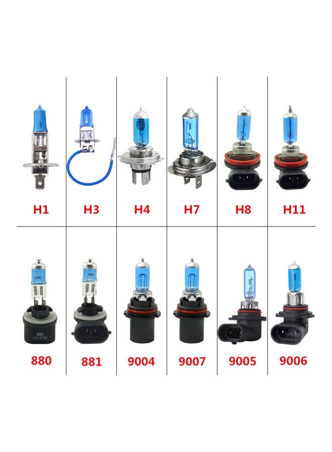 Loquat 12 V High Power Halogen White Car Headlights Lamp Bulb - Image 1