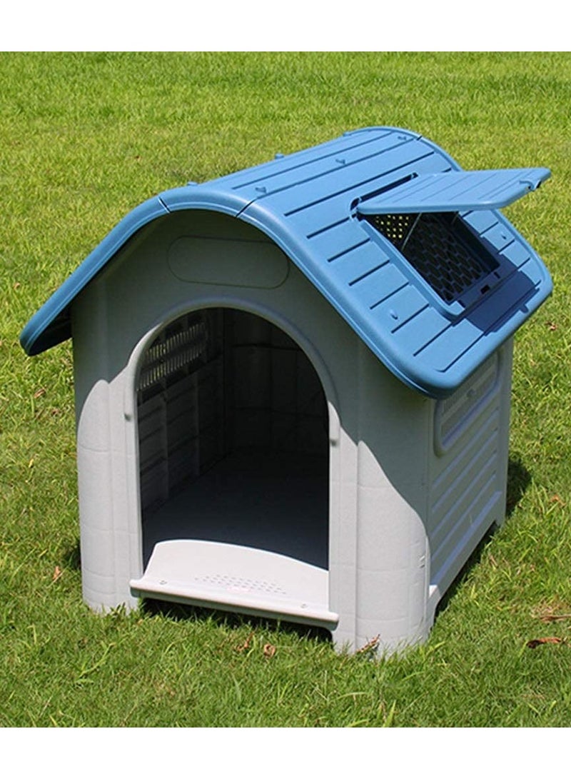 شو وو بيوت الكلاب بيت الحيوانات الأليفة مع نافذة وباب حديدي ومرحاض بيت خيمة الحيوانات الأليفة سرير القطط في الهواء الطلق أربعة فصول عامة قفص الكلب الأليف دافئ في الشتاء في الهواء الطلق كلب كبير مقاوم للمطر بيت القطط - Image 2