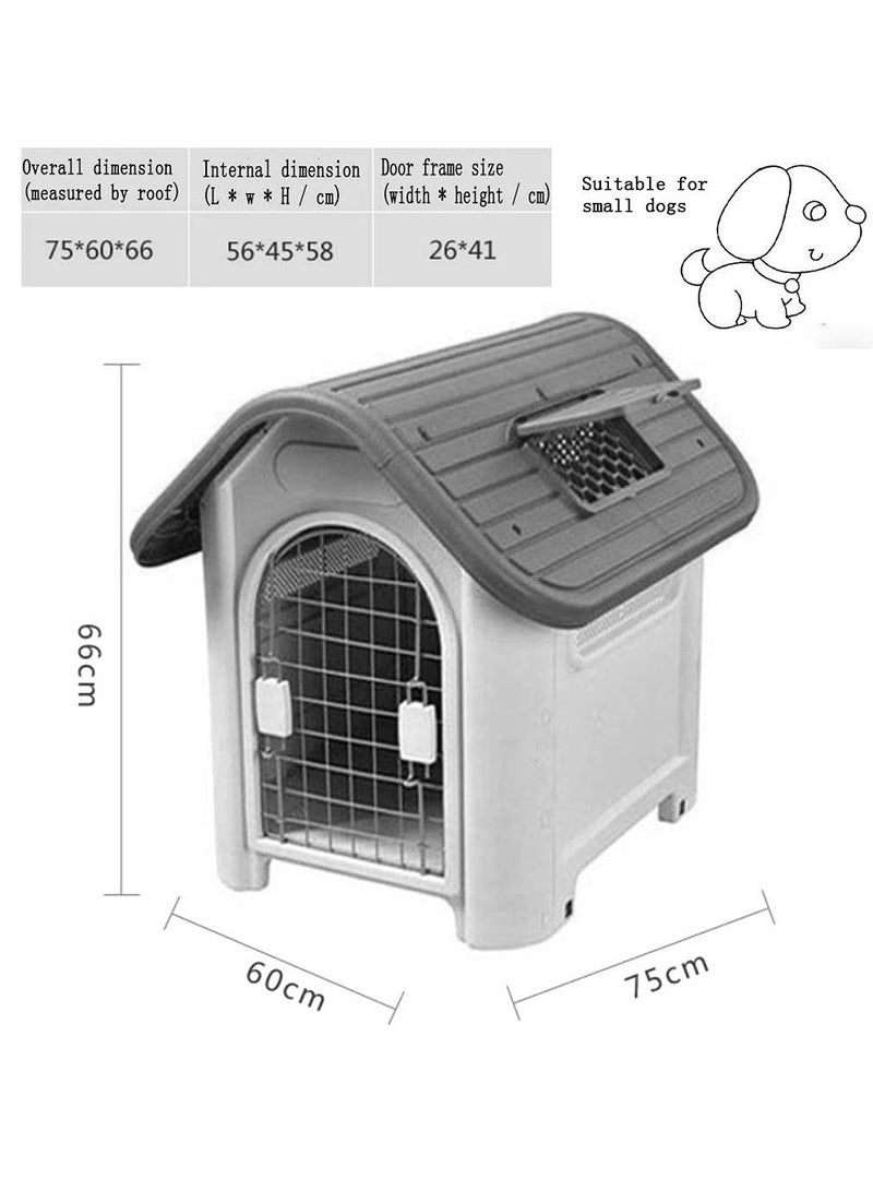 شو وو بيوت الكلاب بيت الحيوانات الأليفة مع نافذة وباب حديدي ومرحاض بيت خيمة الحيوانات الأليفة سرير القطط في الهواء الطلق أربعة فصول عامة قفص الكلب الأليف دافئ في الشتاء في الهواء الطلق كلب كبير مقاوم للمطر بيت القطط - Image 3