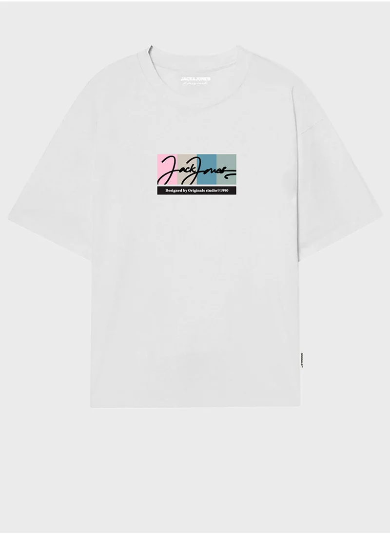 JACK & JONES Jorportland Logo Crew Neck T-Shirt