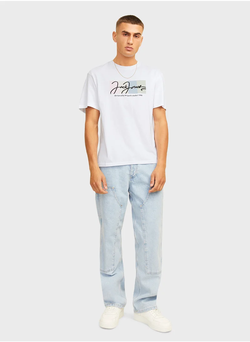 JACK & JONES Jorportland Logo Crew Neck T-Shirt