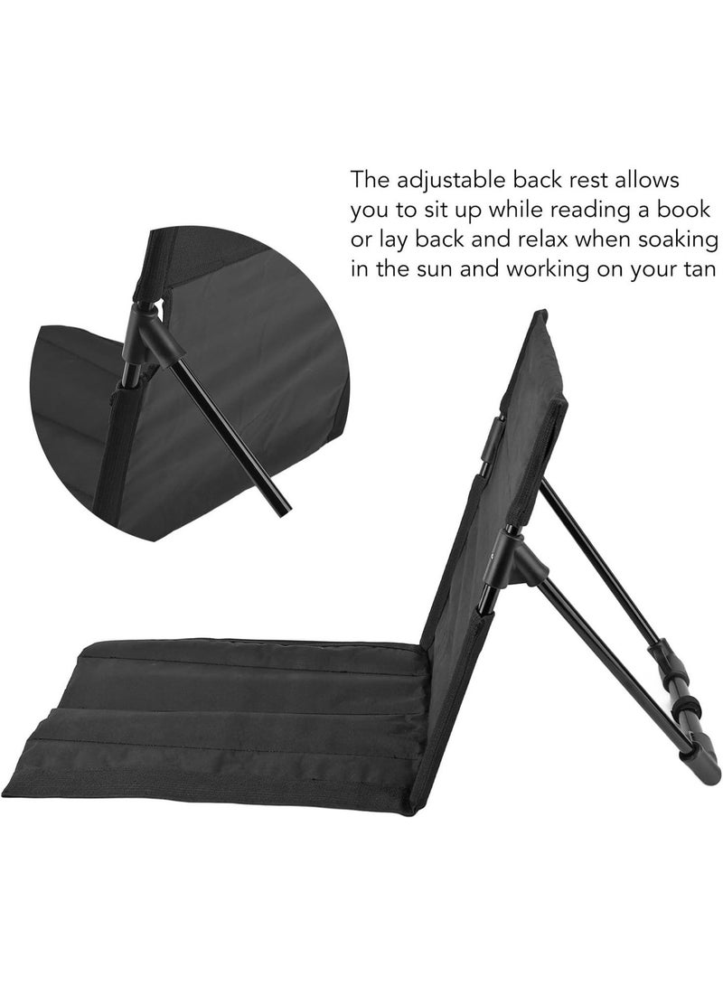 FDTY Folding Chaise Lounge Chair, Outdoors Beach Lounger with Adjustable Backrest, Portable Sun Tanning Chairs, Cozy Reclining Lounge Chair for Outside Beach, Yard, Patio, Pool, Deck - Image 5