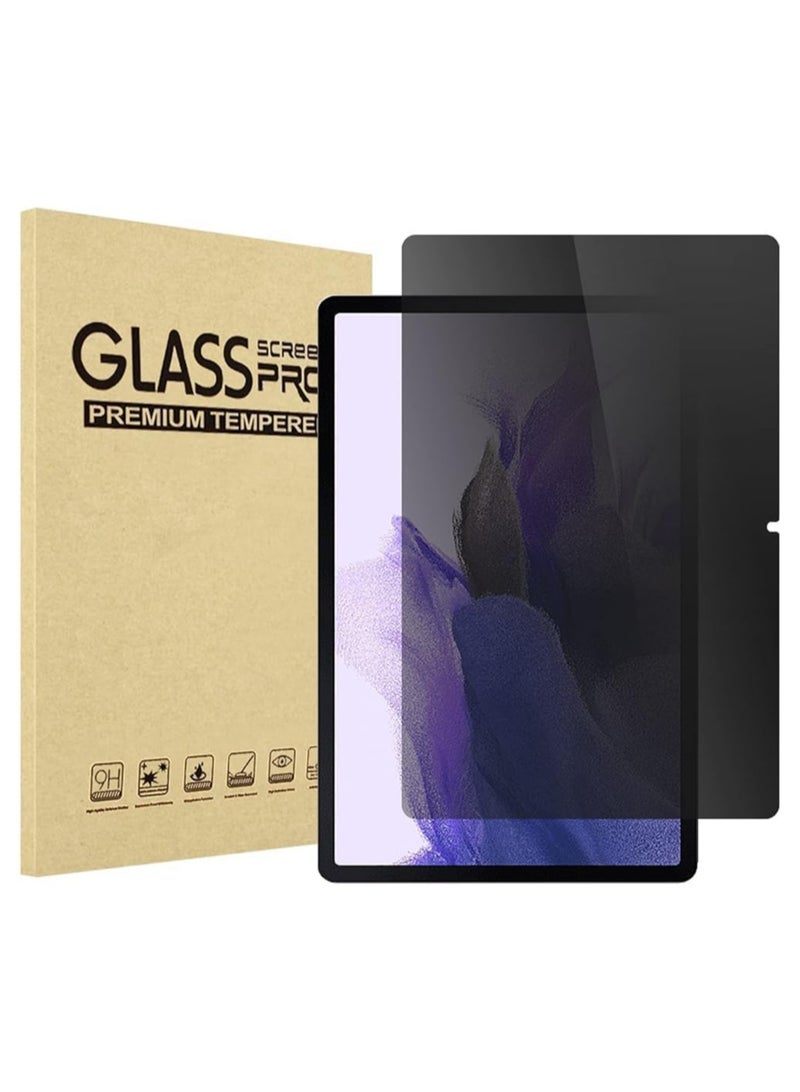 Privacy Screen Protector Compatible with Samsung Galaxy Tab S9 FE Plus 2023 12.4 inch (SM-X610/X616), Anti-Spy Tempered Glass Tinted Screen Film Guard - Image 1