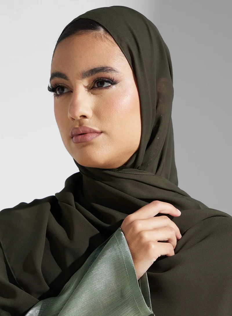hayas closet Embellished High Neck Abaya