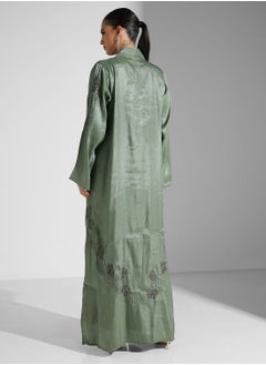 hayas closet Embellished High Neck Abaya  - Image 2