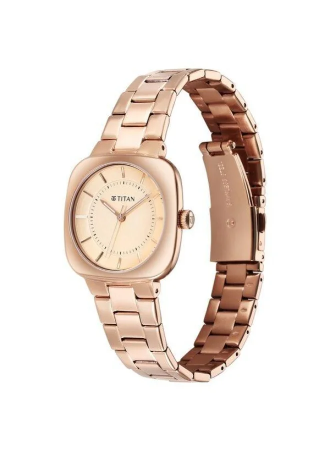 TITAN  Horizon Quartz Analog Rose Gold Dial Rose Gold Stainless Steel Strap Watch for Women - 95296WM01  | Best Price UAE