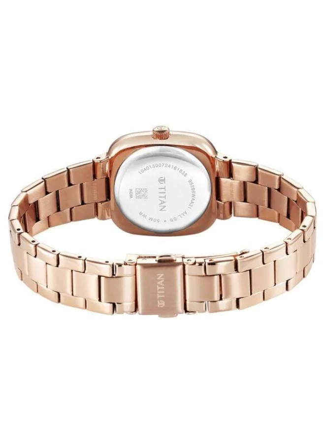 TITAN  Horizon Quartz Analog Rose Gold Dial Rose Gold Stainless Steel Strap Watch for Women - 95296WM01  | Best Price UAE