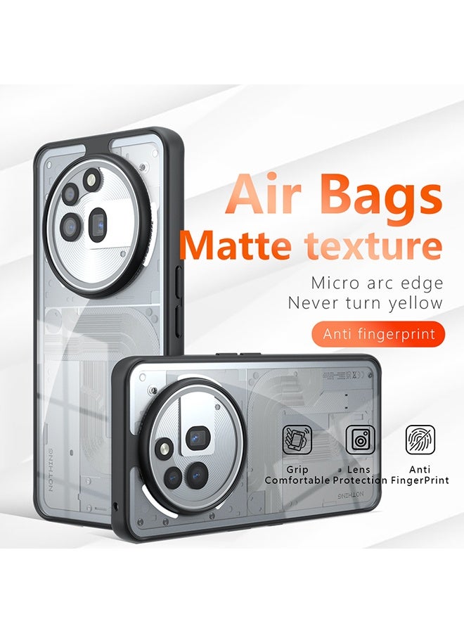 حالة لا شيء الهاتف 3a برو 5G, الجليد الشفاف الظهر الوقائي غطاء الهاتف النحيف, مكافحة البصمات, مكافحة السقوط الحماية, حالة مقاومة للصدمات لا شيء الهاتف 3a برو 5G (واضح) - Image 1