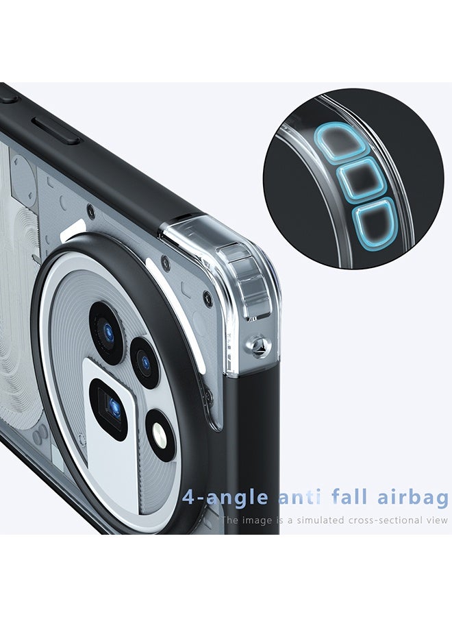 حالة لا شيء الهاتف 3a برو 5G, الجليد الشفاف الظهر الوقائي غطاء الهاتف النحيف, مكافحة البصمات, مكافحة السقوط الحماية, حالة مقاومة للصدمات لا شيء الهاتف 3a برو 5G (واضح) - Image 3