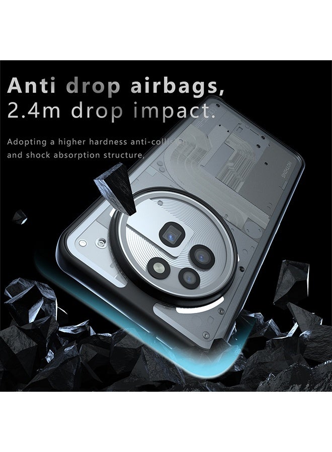 حالة لا شيء الهاتف 3a برو 5G, الجليد الشفاف الظهر الوقائي غطاء الهاتف النحيف, مكافحة البصمات, مكافحة السقوط الحماية, حالة مقاومة للصدمات لا شيء الهاتف 3a برو 5G (واضح) - Image 2