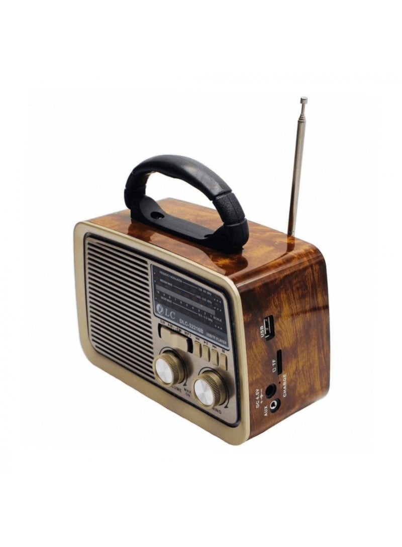 راديو عالي الدقة FM/AM/SW ثلاثي الموجات ومشغل USB/TF/BT - Image 1