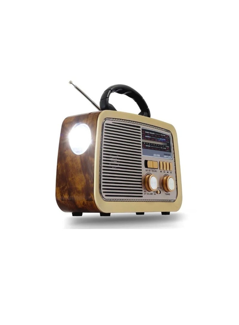 راديو عالي الدقة FM/AM/SW ثلاثي الموجات ومشغل USB/TF/BT - Image 4