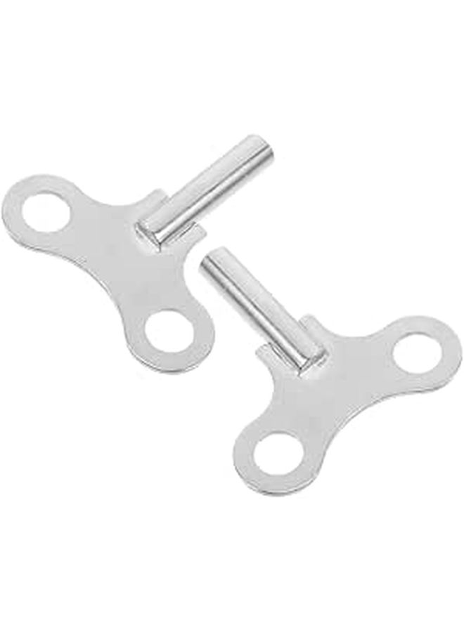 Antique Brass Clock Winding Key Replacement 2PCS Steel Material for Grandfather Clock Mechanism - Image 1