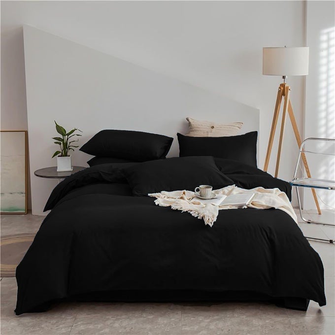 BLACK COMFORTER SET KING MEN WOMEN ALL BLACK BEDDING SET BLANKET QUILTS SOLID FUZZY MODERN GOTHIC COZY DARK COLOR COMFORTER SET FOR KING BED WOMEN MEN