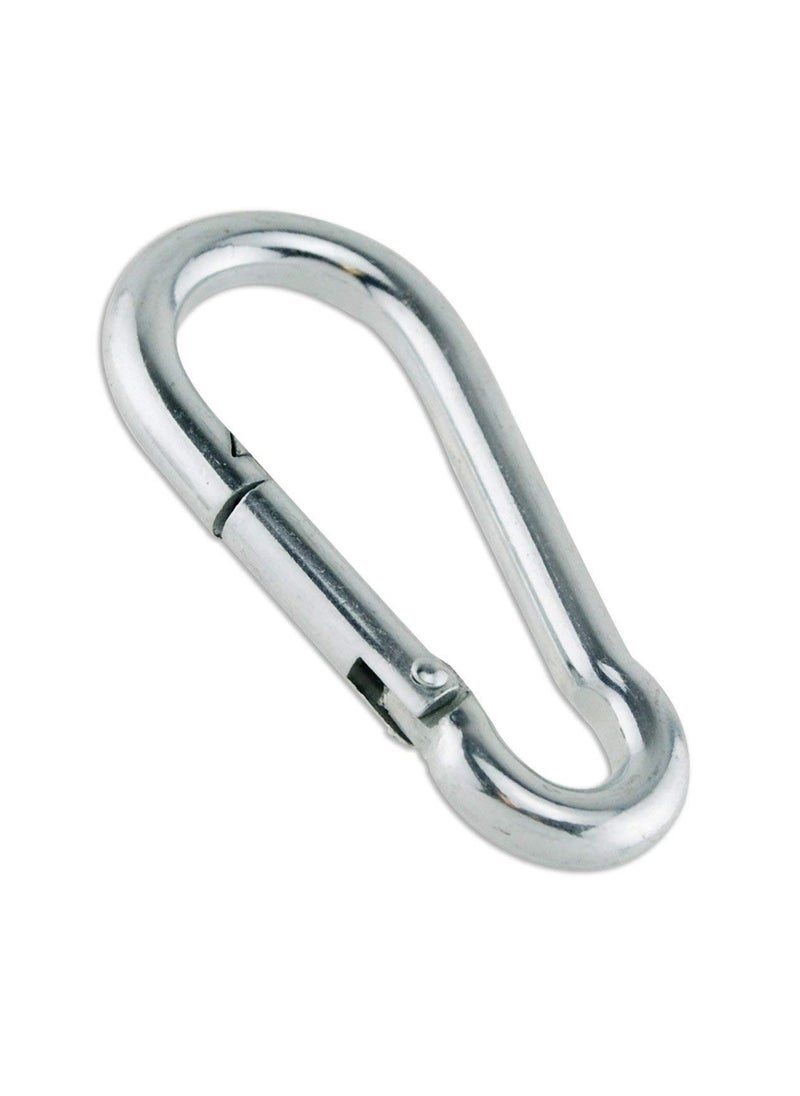 keycraze keycraze Stainless Steel Snap Hook Heavy Duty Safety Lock Cable Attachment SnapHooks for WeightLifting Mountain Climbing Gym and Home M80x8 Metal Carabiner for Everyday Use M8x80 6Pc  - Image 1