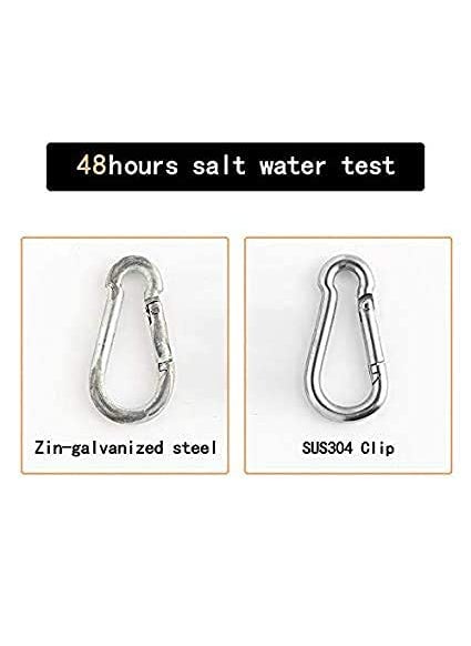keycraze keycraze Stainless Steel Snap Hook Heavy Duty Safety Lock Cable Attachment SnapHooks for WeightLifting Mountain Climbing Gym and Home M80x8 Metal Carabiner for Everyday Use M8x80 6Pc  - Image 4