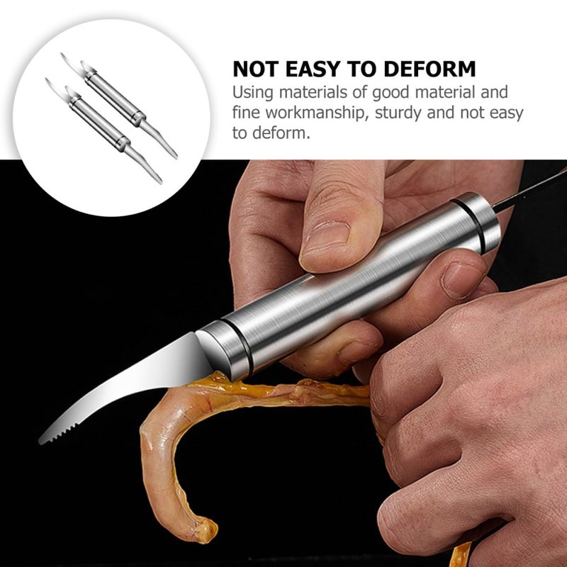 Stainless Steel Shrimp Peeler and Fish Scale Remover Set 3pcs Kitchen Seafood Cleaning Tools - Image 5