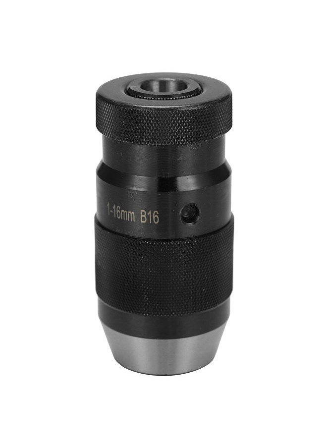 Generic - Heavy-duty Self-tightening Drill Chuck with Handle Integrated Quick Change Keyless Chuck MT-B16 1-16mm Clamping Range B16 MT2 Self-Tighten for Lathe Drill Chuck - Image 1