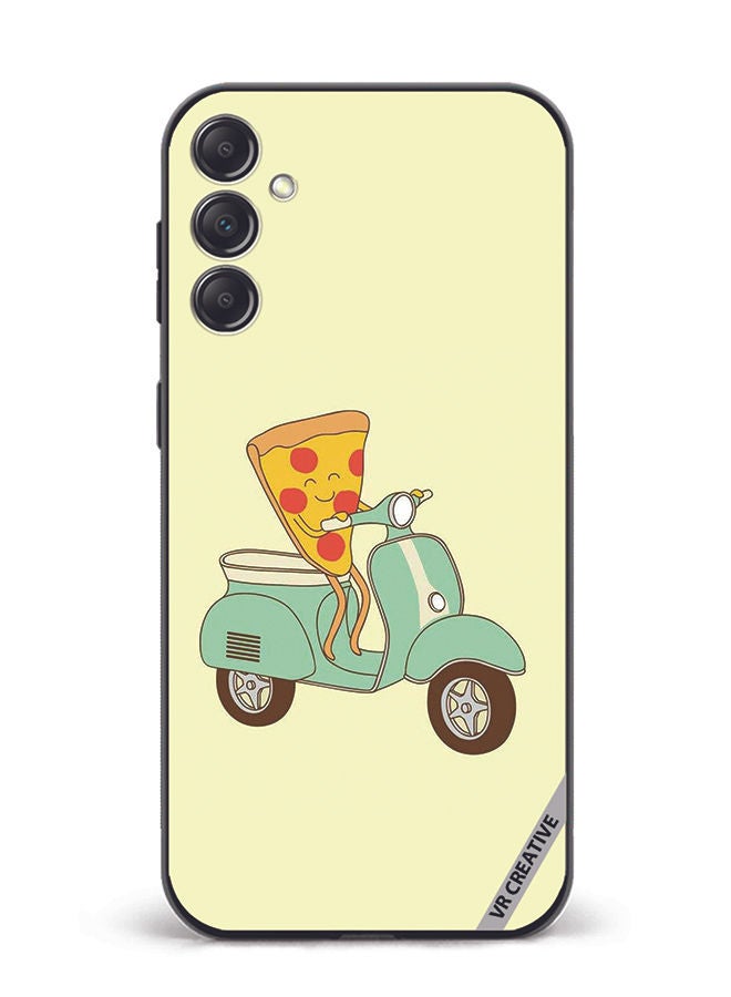 VR CREATIVE Protective Case Cover For Samsung Galaxy M54 Pizza Riding Scooter Design Multicolour - Image 1