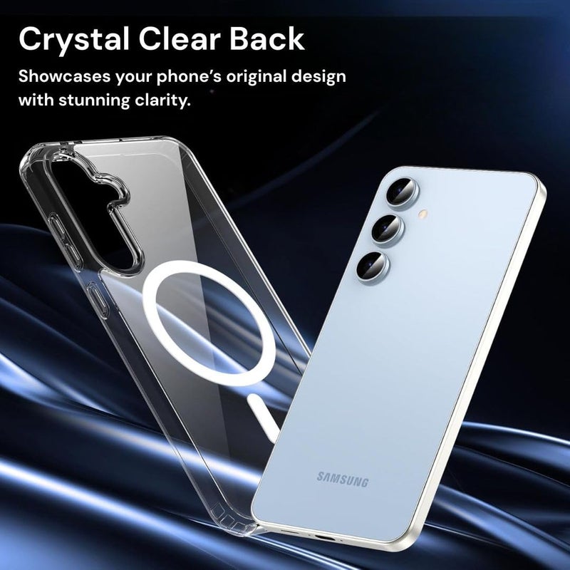 ShieldTech Back Cover Case + Screen Protector for Samsung Galaxy S24 FE 5G | Mag-Safe Compatible | Transparent Back Cover Case for Samsung Galaxy S 24 FE 5G / S24FE 5G | TPU Transparent Case Cover - Image 3