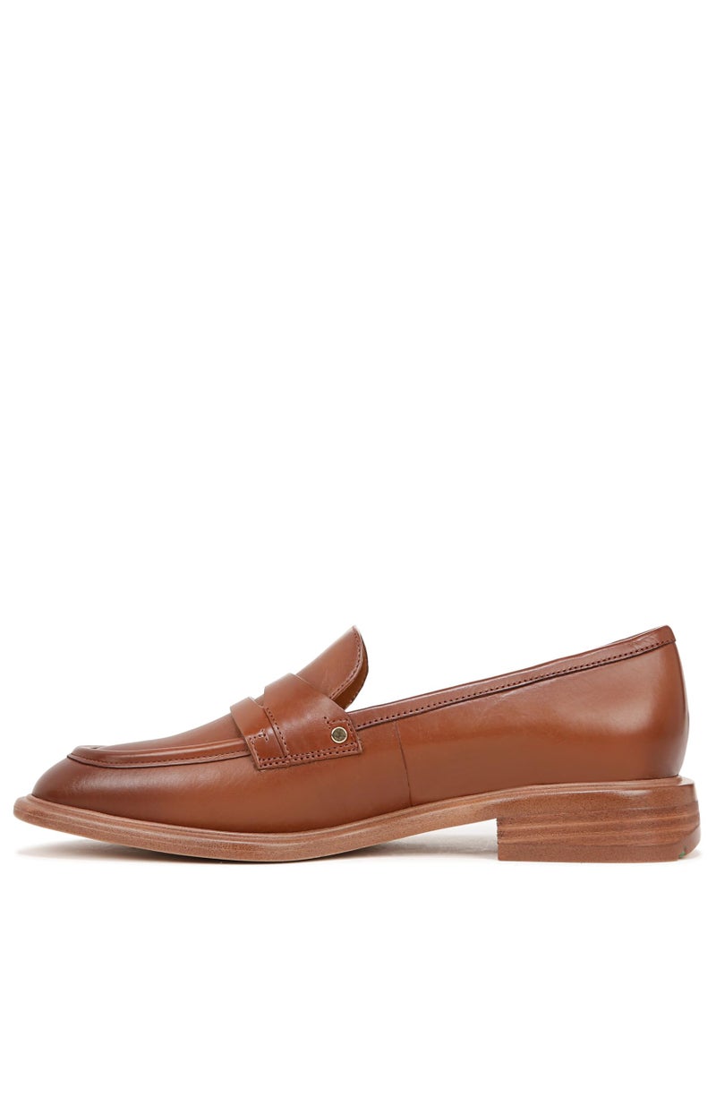 Franco Sarto Womens Edith Slip On Loafers Tobacco Brown Leather 9 M