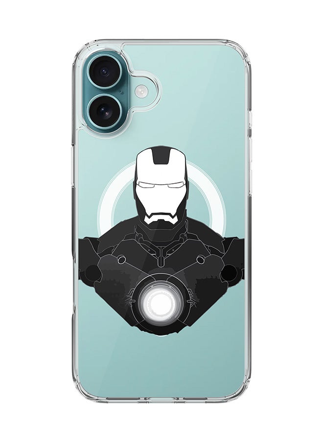 Stylizedd For iPhone 16 Plus Case [Compatible with MagSafe] Slim Magnetic cover Clear Phone Case - Iron Man Beam - Image 1