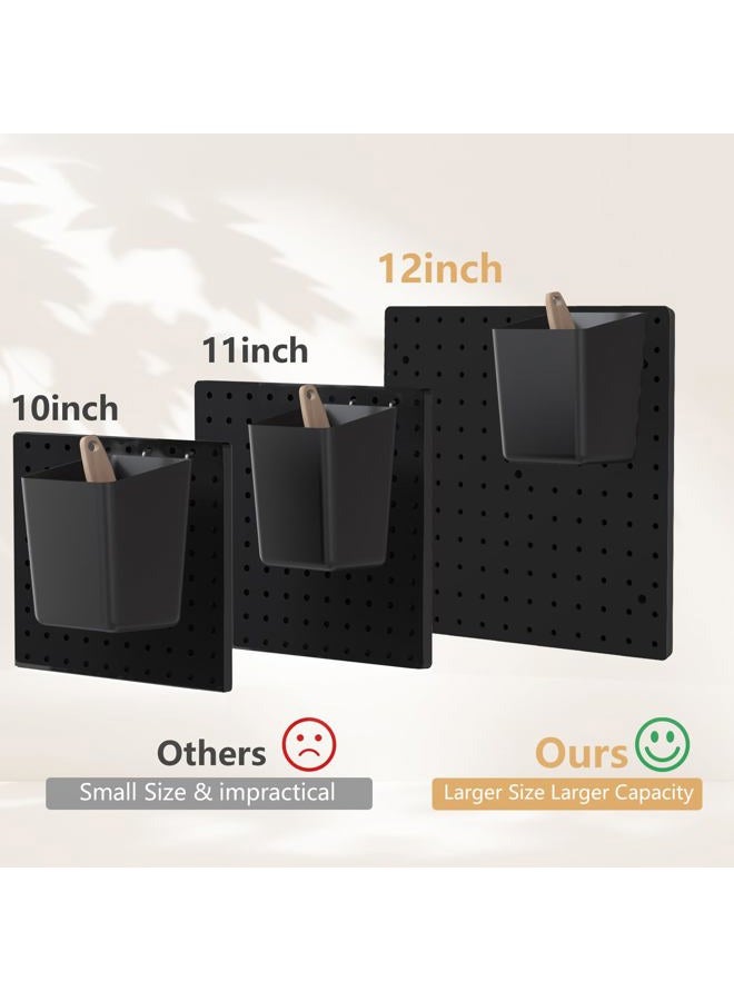 FZK Peg Board, 25pcs PegBoard Wall Organizer, Includes 4 Black Pegboard and Accessories, Plastic PegBoard for Room, Office, Game Room, Kitchen and Bathroom - Image 5