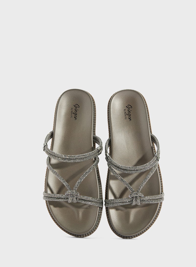Ginger Sparkly Casual Sandal  - Image 4
