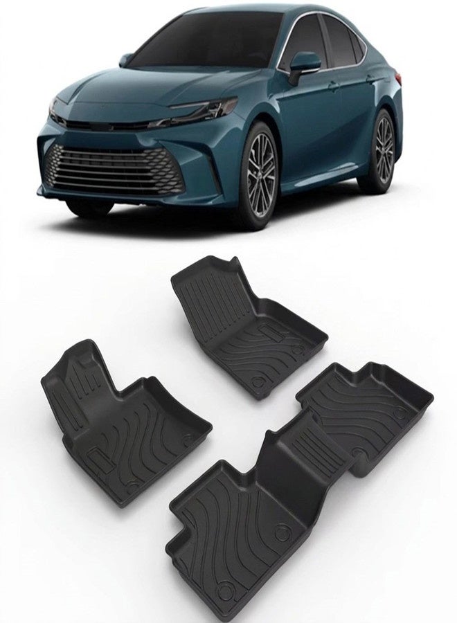Custom Fit Floor Mat for Toyota Camry 2024+,Tpe Heavy Duty Floor Mats for New Camry 2024+ Non-Hybrid Model, All-Weather 3D Moulded Black Liner Set, Full Coverage Protection - Image 1