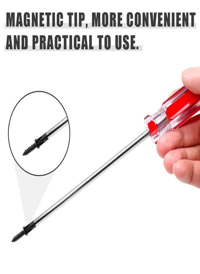 Rierdge 2 PCS Magnetic Screwdriver Set, Magnetic 6mm Phillips and Flat Head Tips Screwdriver with 12” Steel Shaft for Repair Home Improvement - Image 3