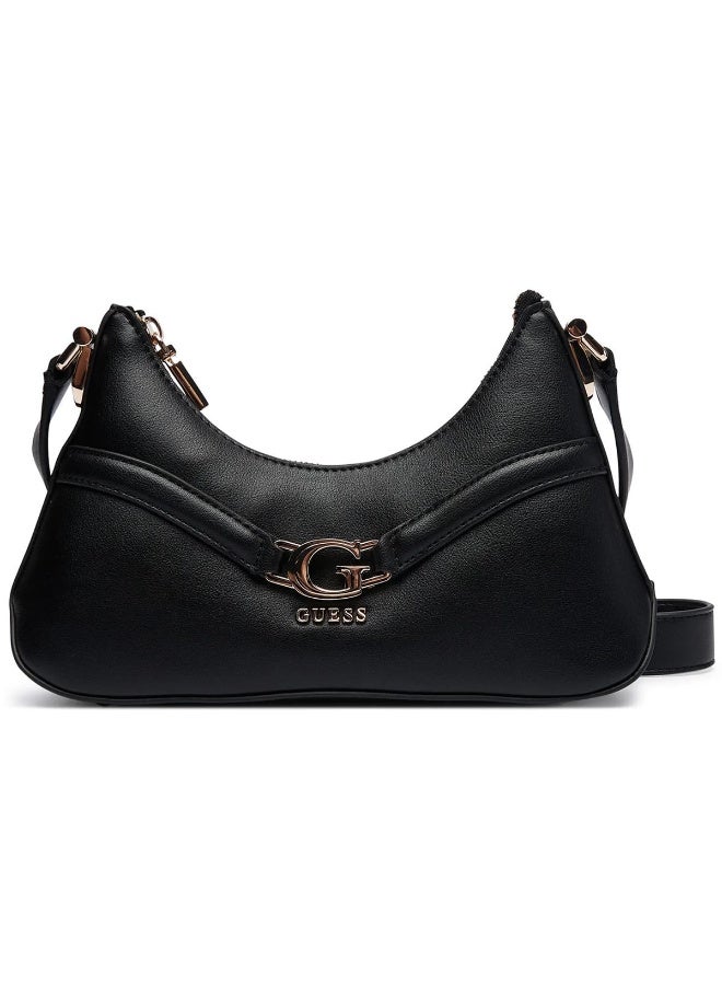 Guess Black Women Shoulder Bag HWBG7993730 – Elegant Leather Everyday Bag - Image 1