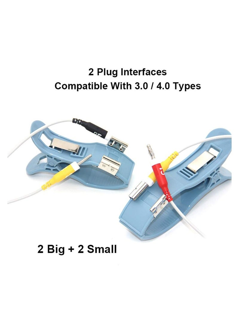 BIONEX Clamp electrode for Body Condition Testers, 2 Plug Hole Types Clamp, 3.0/4.0, for Nihon Kohden and Universal Tester, 2 Big and 2 Small, Limbs Clamp for Data Loggers Data Measurement - Image 5