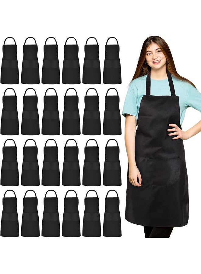 KBNBJ Apron for restaurants| Apron for Housewife | Chef Apron for Kitchen | Water Resistance Apron |Unisex Apron with Adjustable Strap and Two Pockets (Pack of 24) - Image 1