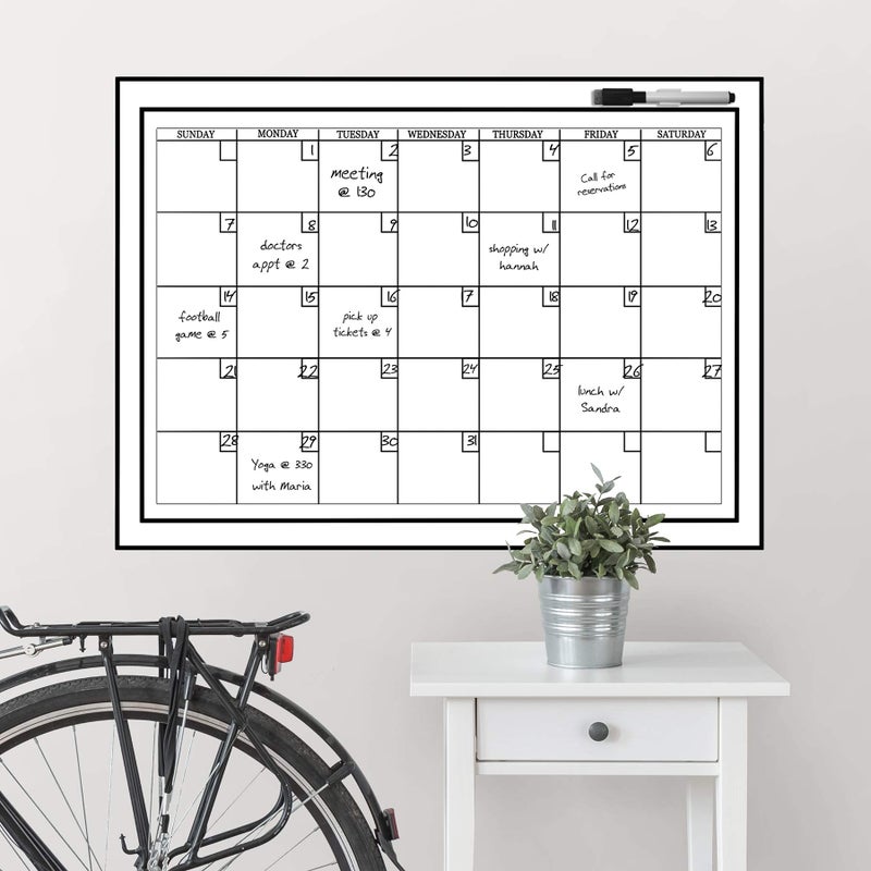 WallPops WPE94575 Medium Monthly Calendar, White & Off-White - Image 5