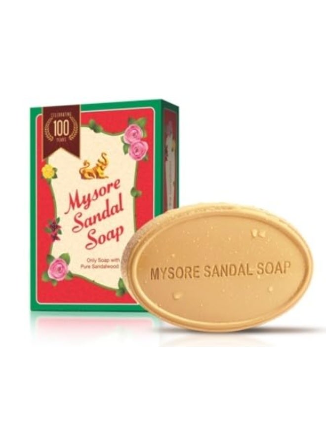 مايسور صندل صابون "مايسور صندل" (Mysore Sandal) - الصابون الوحيد المحتوي على زيت خشب الصندل النقي - 225 جم (عبوة من 3 قطع، وزن كل قطعة 75 جم) - الصابون الوحيد المحتوي على زيت خشب الصندل النقي. - Image 2