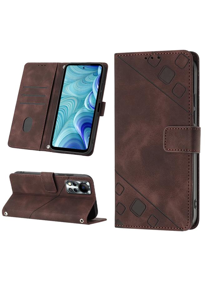 اس-توب جراب لهاتف Infinix Hot 11s NFC X6812B مصنوع من الجلد المنقوش بملمس ناعم - Image 1