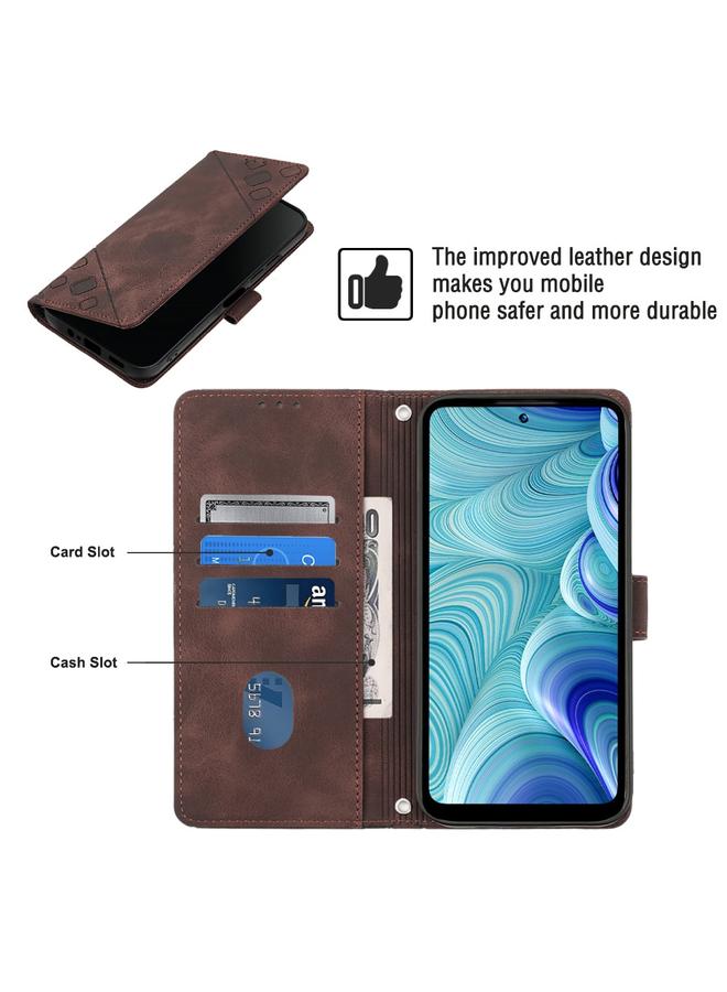 اس-توب جراب لهاتف Infinix Hot 11s NFC X6812B مصنوع من الجلد المنقوش بملمس ناعم - Image 4