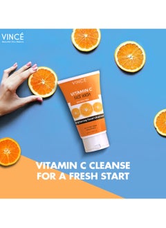 VINCE Vitamin C Face Wash – Deep Cleanses, Brightens, and Moisturizes Skin – Fades Dark Spots, Sunspots & Blemishes – Removes Dirt, Impurities, and Reveals Radiant, Even-Toned Skin, 120ml  - Image 5