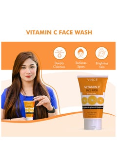 VINCE Vitamin C Face Wash – Deep Cleanses, Brightens, and Moisturizes Skin – Fades Dark Spots, Sunspots & Blemishes – Removes Dirt, Impurities, and Reveals Radiant, Even-Toned Skin, 120ml  - Image 3