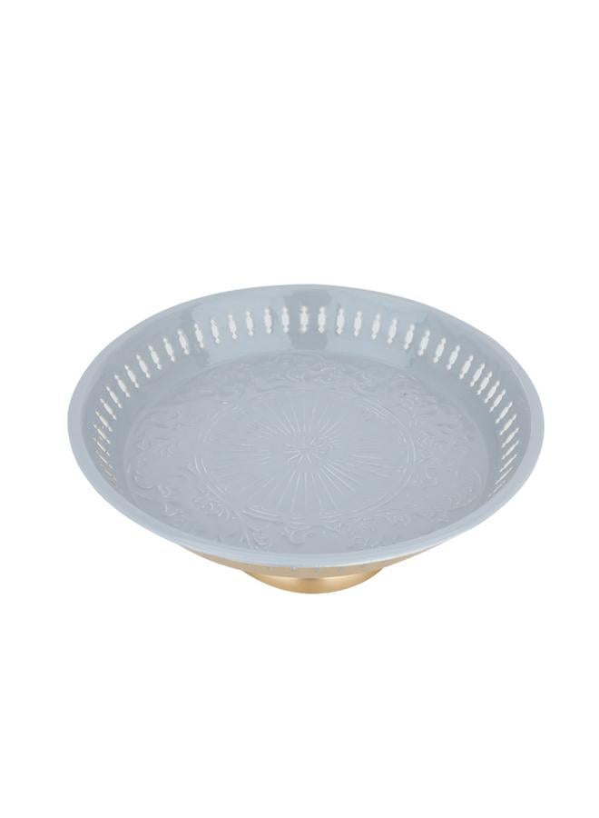 السيف  حامل تقديم من الفولاذ بقاعدة دائرية مقاس 26 × 26 × 9 سم باللون الذهبي - Image 2