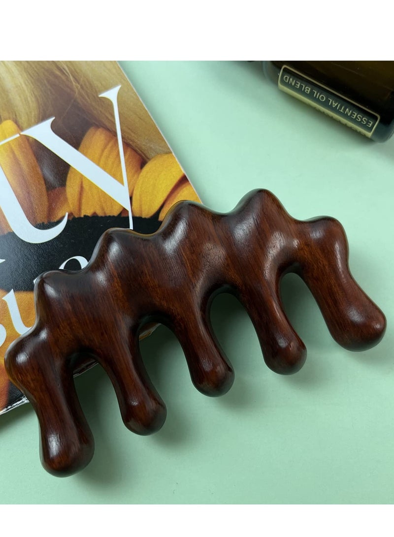 Excefore Wooden Massage Comb, for Head Scalp, Facial, Body Massage Natural Sandalwood Massager Acupressure Tools Gift for Women Men - Image 2