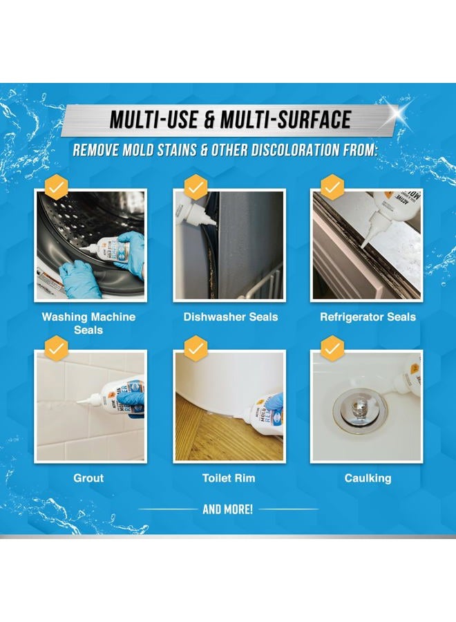 Active جل مزيل بقع العفن - منظف قوي للبقع لآلة الغسيل الأمامية، جص الحمام، الدش، السد - حل تنظيف الغسالة الأمامية - 7 أونصة سائلة - Image 2