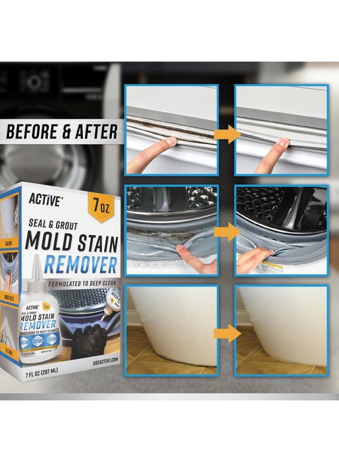 Active جل مزيل بقع العفن - منظف قوي للبقع لآلة الغسيل الأمامية، جص الحمام، الدش، السد - حل تنظيف الغسالة الأمامية - 7 أونصة سائلة - Image 4