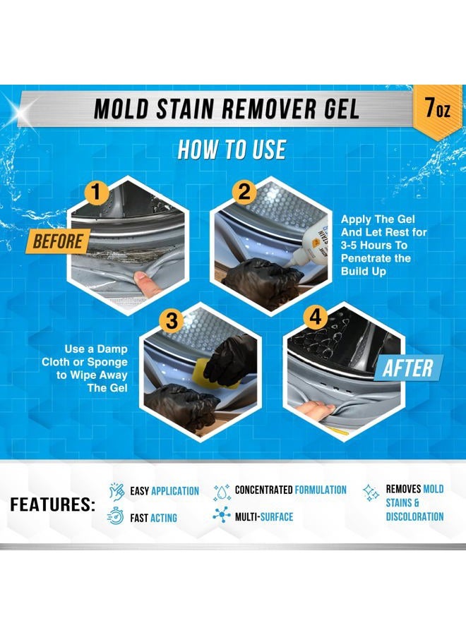 Active جل مزيل بقع العفن - منظف قوي للبقع لآلة الغسيل الأمامية، جص الحمام، الدش، السد - حل تنظيف الغسالة الأمامية - 7 أونصة سائلة - Image 3